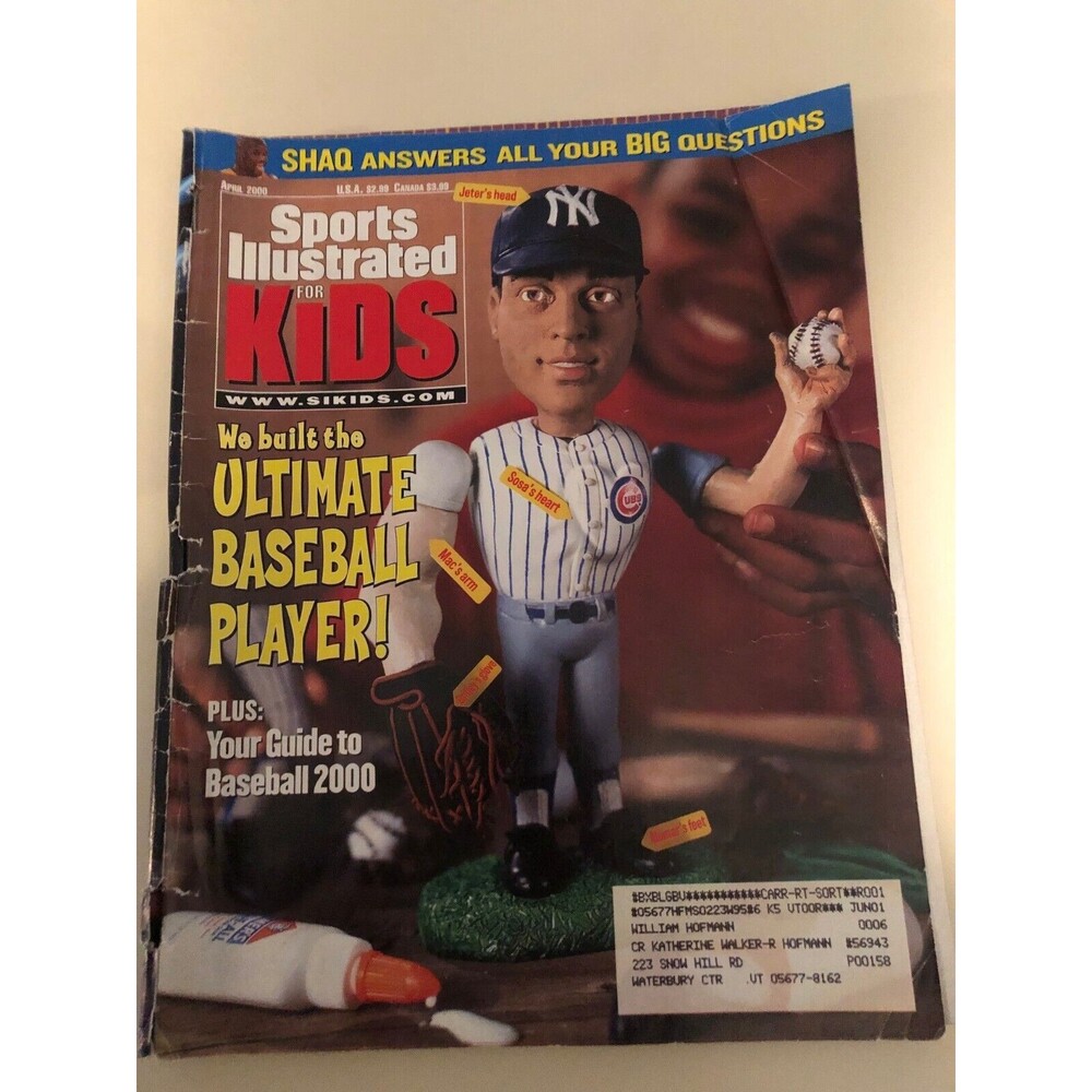 April 2000 Ultimate Baseball Player Sports Illustrated‎ For Kids w/ Mascot Cards